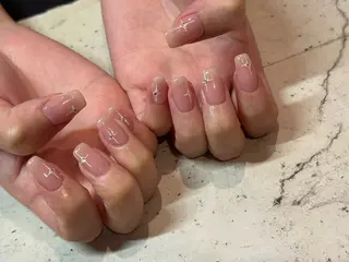 ネイル 韓国/ワンホン/長さ 出しつけ放題🎀のネイルデザイン