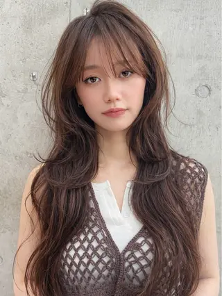 ロング 恵比寿韓国レイヤー× 艶透明感カラー大場のヘアスタイル
