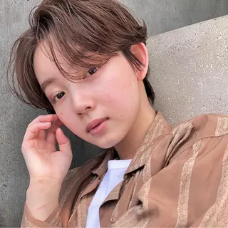 ショート カラー ヘアアレンジ 【ダメージレス施術】 【透明感】北村 拓也のヘアスタイル