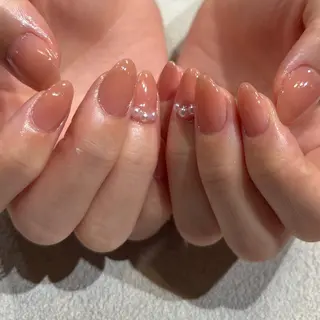 ネイル パラジェル*甘皮ケア 大人カジュアルのネイルデザイン