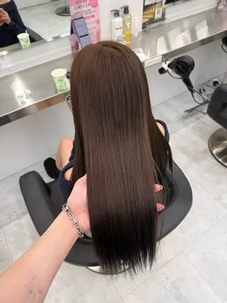 ロング カラー 中韓レイヤー/ ブラウン🤎はやとのヘアスタイル