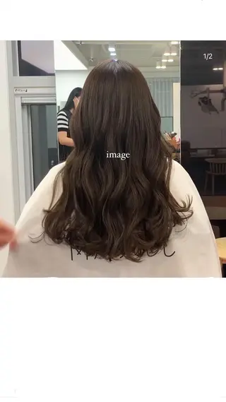 ロング パーマ 韓国好き🇰🇷 美容師MIKUのヘアスタイル