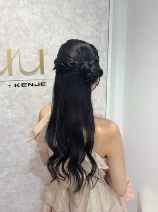 ミディアム SHION🍒ྀི/ ヘアメ/ピンクカラーのヘアスタイル