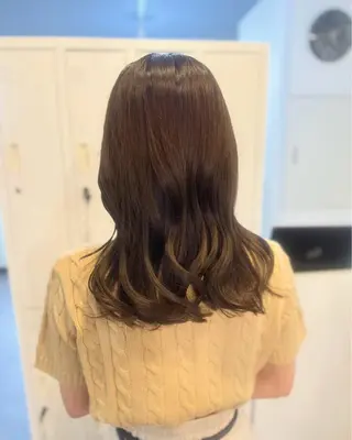 ミディアム カラー Sherry/R 三川町　木村祐里奈のヘアスタイル