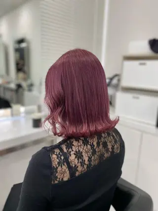 ミディアム カラー ヘアアレンジ ブリーチなしトレンド SHUSAKUのヘアスタイル