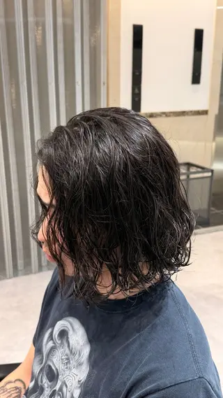 ミディアム パーマ メンズ fifth 堀内新史のヘアスタイル