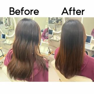 ロング レイヤー/縮毛矯正/ 艶カラー♡ゆうかのヘアスタイル