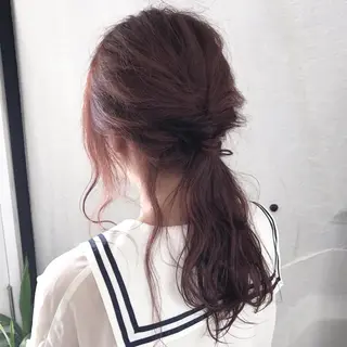 ロング カラー ヘアアレンジ K-POP好き美容師 🇰🇷Kai.Yのヘアスタイル