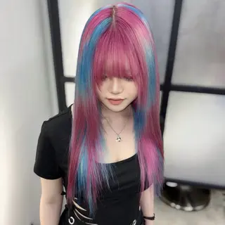 ロング カラー Ren. 🦋デザインカラーのヘアスタイル