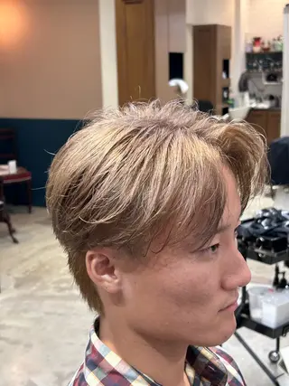 ミディアム カラー パーマ ヘアアレンジ メンズ メンズ カラー特化/ カラー特化/池田海斗のヘアスタイル
