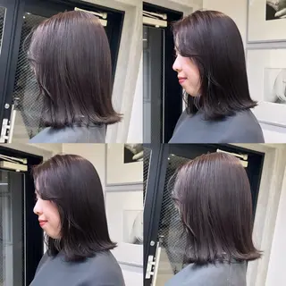 ミディアム カラー カジュアルを女っぽく 𝗮𝘆𝗮𝗰𝗼のヘアスタイル