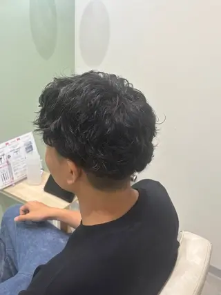 ショート パーマ メンズ 艶カラー/ ケアカラー/ゆうきのヘアスタイル
