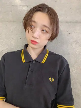 ショート ボブパーマコテ巻き風 パーマNo1深江秀平のヘアスタイル