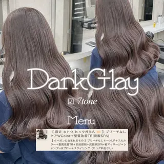 ロング カラー ブリーチ縮毛矯正飛我 韓国ヘア🫧のヘアスタイル