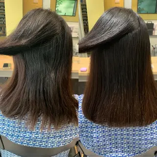 ロング パーマ hubhair レイヤー/透明感のヘアスタイル
