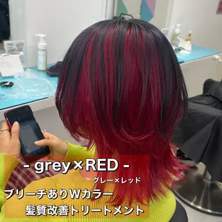 ミディアム カラー ボブカットモデル 募集中　ukaのヘアスタイル