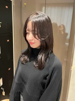 セミロング カラー 大人ヘアー✁ 細野 夏奈子のヘアスタイル