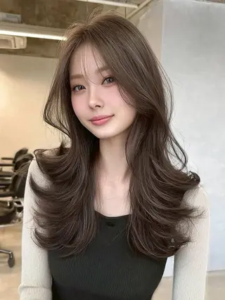 ロング カラー ✂️垢抜け/トレンド レイヤー/韓国/IRのヘアスタイル
