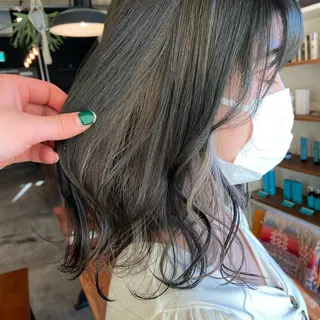 ミディアム カラー 透け感カラー/ momo🦕のヘアスタイル