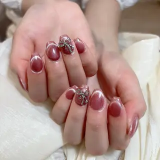 ネイル 🎀nana🫧 ワンホンネイル🎀のネイルデザイン