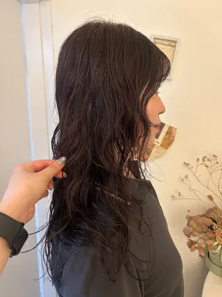 ロング カラー パーマ maho/垢抜け パーマカラーのヘアスタイル