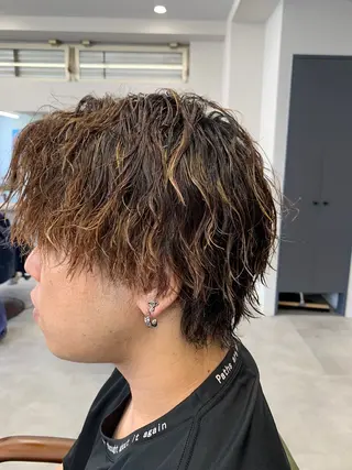 カラー パーマ メンズ 藤倉 翔平のヘアスタイル