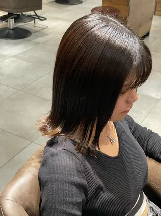 ミディアム 寒河江 真希のヘアスタイル