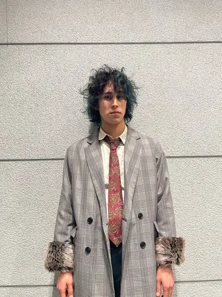 ミディアム カラー メンズ 田中 真白のヘアスタイル