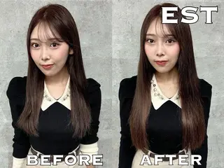 ロング メンズ ヘアアレンジ カラー エクステ MORI エクステMARIKAのヘアスタイル