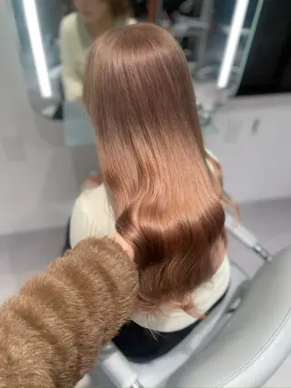 セミロング 透明感巻ける縮毛矯正 可愛いStyle杏琉のヘアスタイル