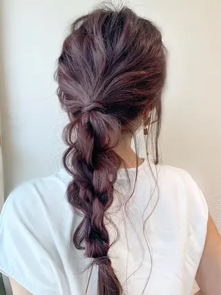 ロング カラー ヘアアレンジ レイヤー専門家 ダブルカラー修のヘアスタイル