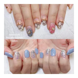 ミディアム ネイル 🐾enen style 🐾のネイルデザイン