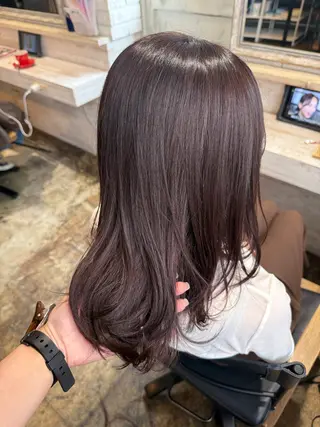 セミロング カラー 透明感カラー/パーマ 🌀アオノのヘアスタイル