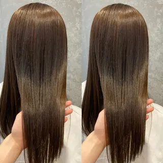 セミロング カラー み うのヘアスタイル