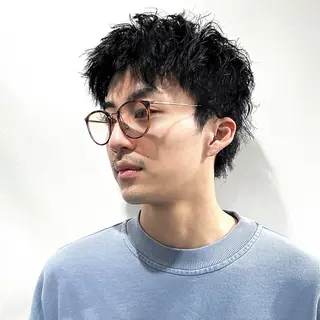 パーマ メンズ リベイルけんた モデル募集のヘアスタイル