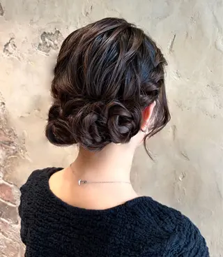 セミロング ヘアアレンジ 東京/艶カラー/ 透明感カラー/ユズのヘアスタイル