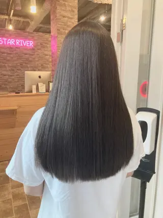 ロング ヘアカラー&縮毛矯正 STAR☆RIVERのヘアスタイル