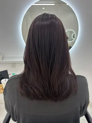 ミディアム 【aini天王寺】 𝐚𝐢𝐫𝐢✂︎のヘアスタイル