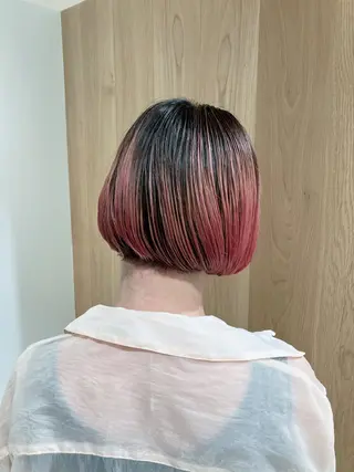 ショート fumika推しカラ ー/デザインカラーのヘアスタイル