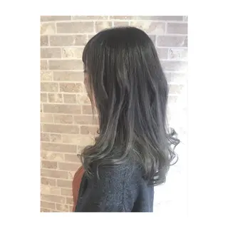 セミロング カラー 中野 竜介のヘアスタイル