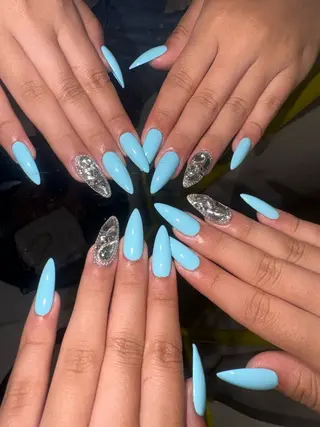 ネイル 33nail✴️栄 スミレ❇️Gel-xのネイルデザイン
