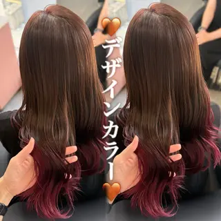 ロング カラー TheEct🫧ca now SUZUNOのヘアスタイル