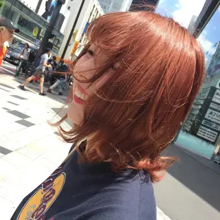 ショート カラー 新宿♥ハッシュカット 暖色カラー♥Unaのヘアスタイル
