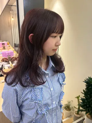 ロング カラー hubhair レイヤー/透明感のヘアスタイル