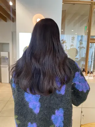 ロング カラー 似合わせカットカラー りおなのヘアスタイル