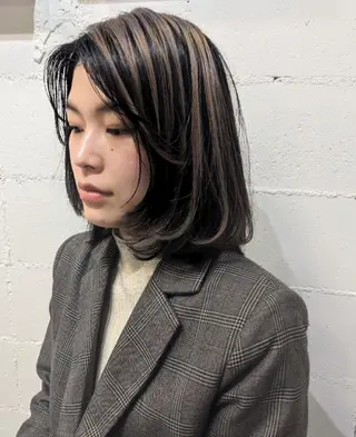 ミディアム マエハラ ナナのヘアスタイル