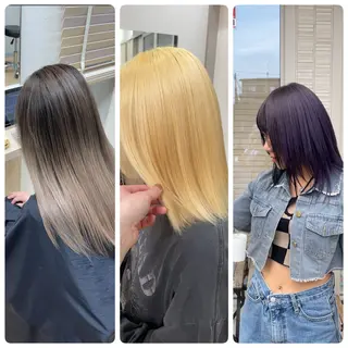 ロング カラー 橋本翔 ハイトーン/レイヤーのヘアスタイル