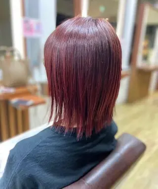 ミディアム カラー 上田 かよのヘアスタイル