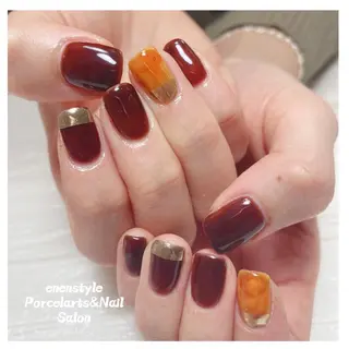 ミディアム ネイル 🐾enen style 🐾のネイルデザイン