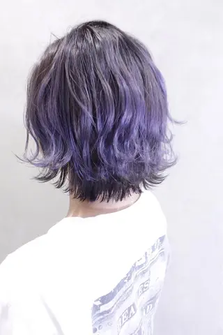 ショート カラー ヘアアレンジ lani ブリーチ /ダブルカラーのヘアスタイル